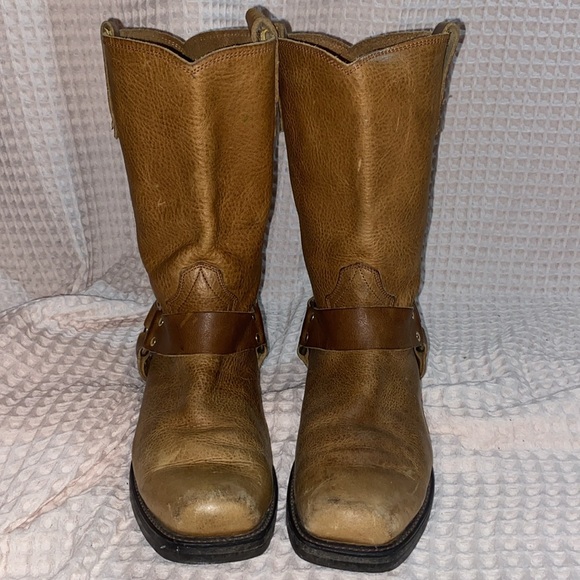 Vintage Durango Harness Western Leather Boots Square Toe Men’s 9D - Picture 3 of 15